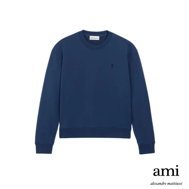 Ami paris ブルー コットン Ami De Coeur スウェットシャツ