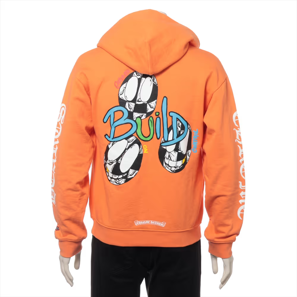 クロムハーツ パーカー コットン サイズM オレンジ PPO LINK BUILD