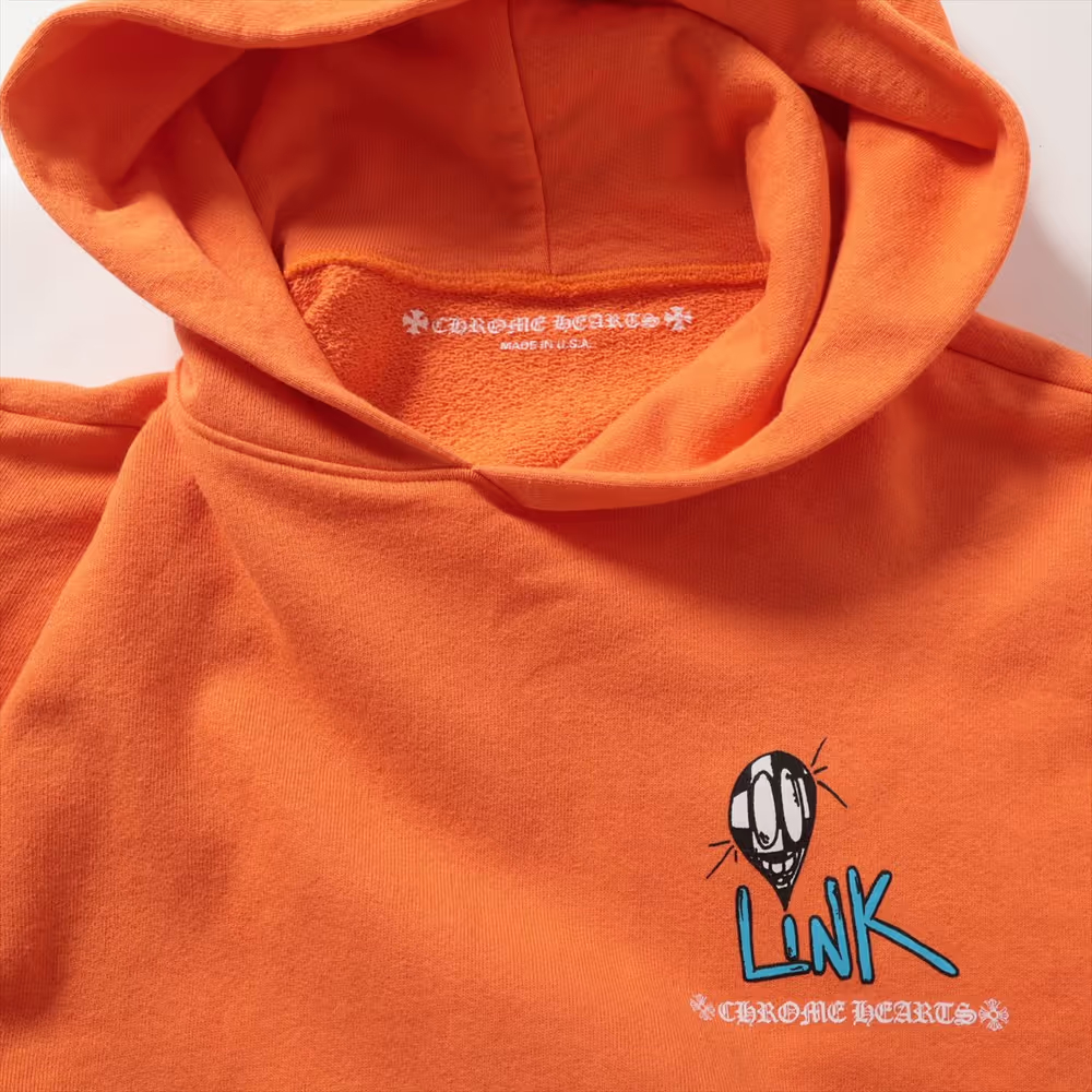 クロムハーツ パーカー コットン サイズM オレンジ PPO LINK BUILD