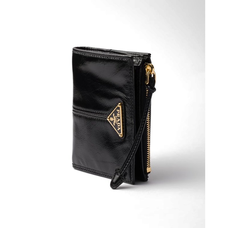 PRADA プラダ ソフトルックスレザー 財布 ゴールド