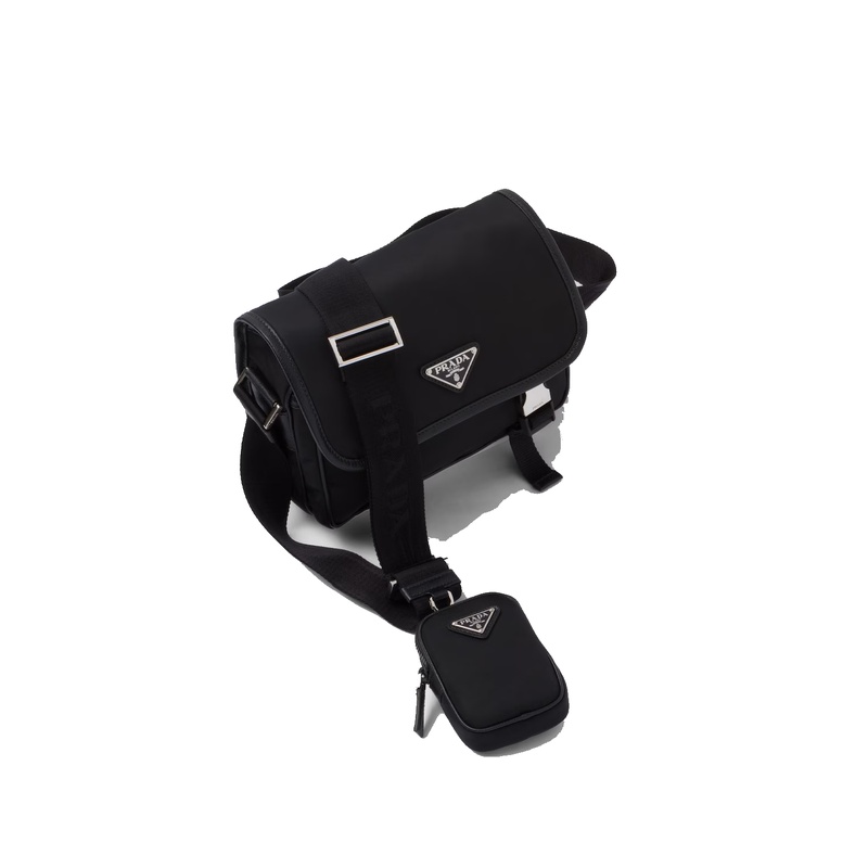 Re-Nylon xサフィアーノレザー ショルダーバッグ