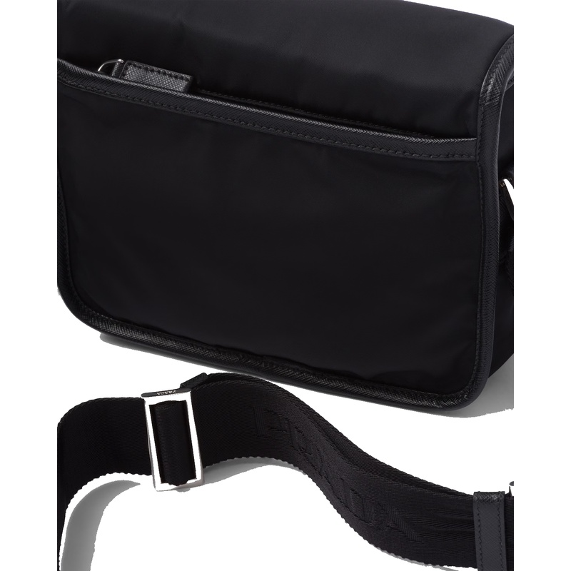 Re-Nylon xサフィアーノレザー ショルダーバッグ