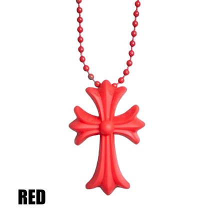 【CHROME HEARTS/クロムハーツ】Chrome Hearts クロムハーツ CH クロス シリコン ネックレス