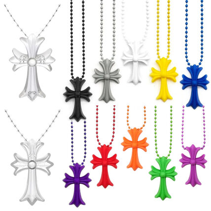 【CHROME HEARTS/クロムハーツ】Chrome Hearts クロムハーツ CH クロス シリコン ネックレス