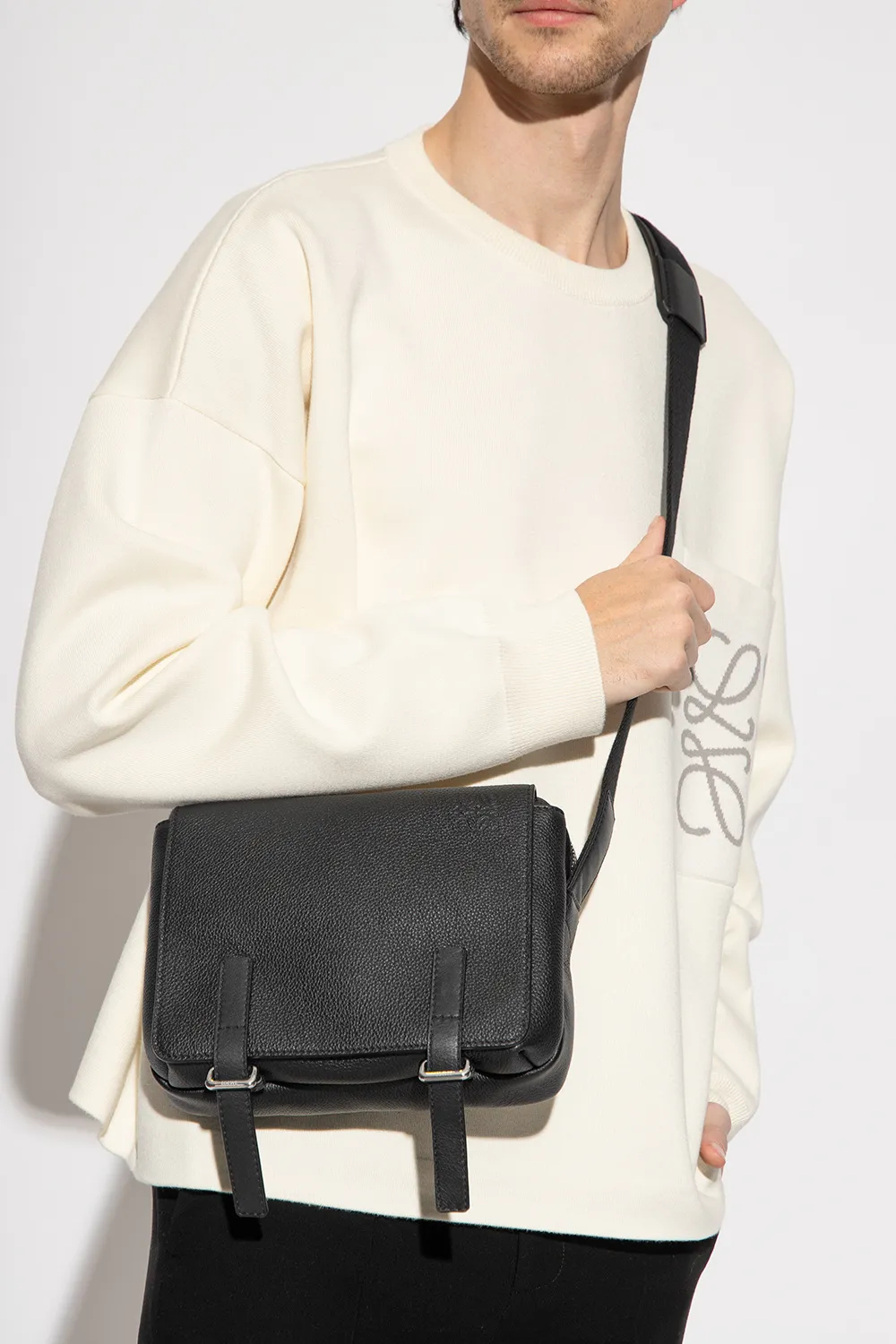 LOEWE ♦ロエベ  ミリタリーXSフルグレインメッセンジャーバッグ
