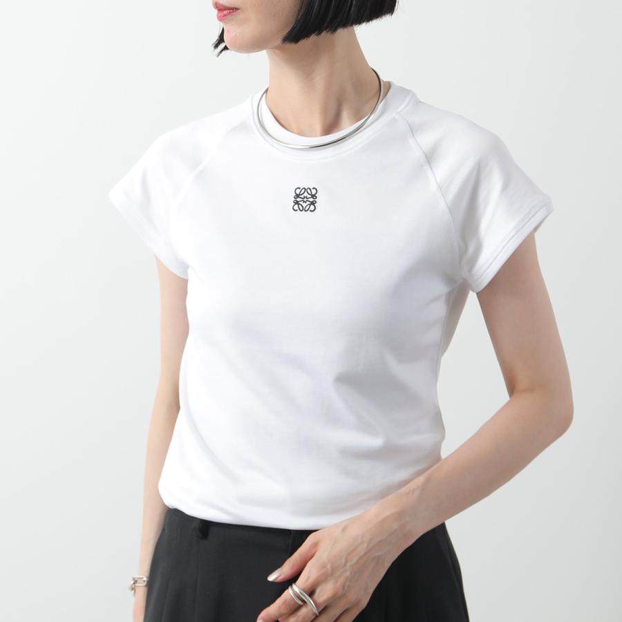 LOEWE ロエベ Tシャツ SMALL FIT T-SHIRT スモールフィット7 半袖 カットソー アナグラム 刺繍 カラー2色  レディース