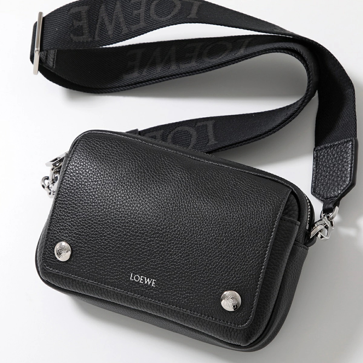 LOEWE ロエベ ショルダーバッグ PEBBLE MESSENGER SMALL ペブル メッセンジャー BANBPCBX01 メンズ レザー アナグラム 鞄
