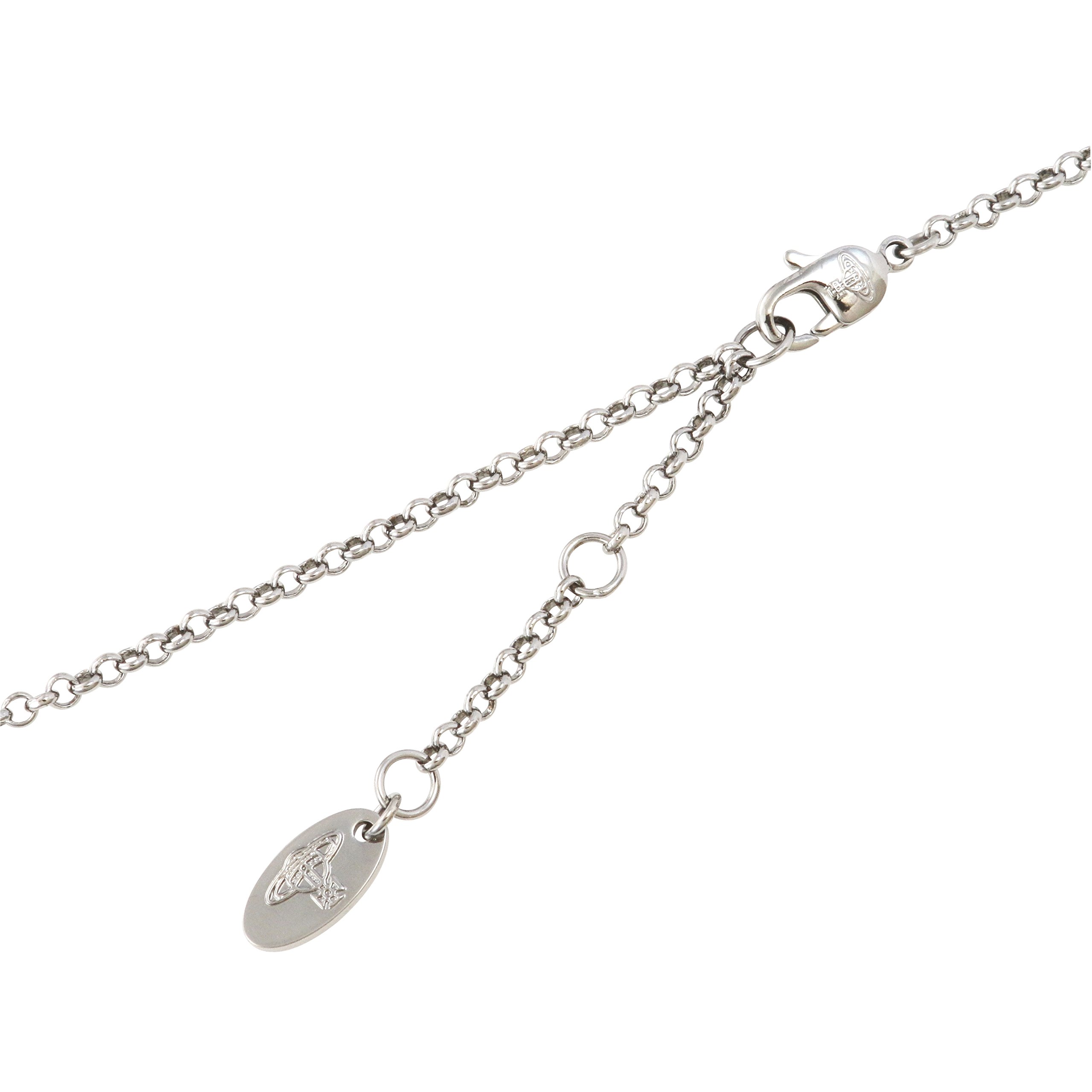 【送料無料】 ヴィヴィアン ウエストウッド ネックレス Vivienne Westwood ペンダント アクセサリー MINI BAS RELIEF PENDANT RUTHENIUM Black Diamond