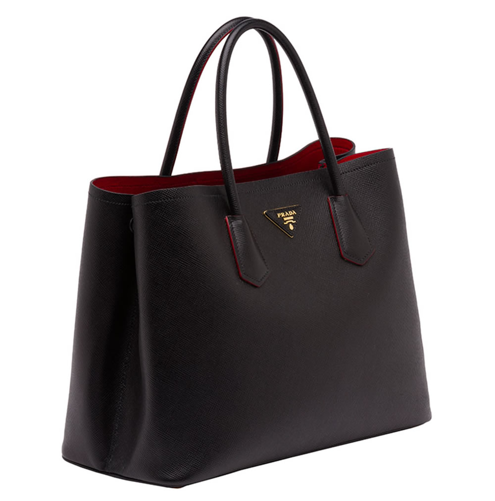 ★PRADA直営店★ラージ サフィアーノ レザー ハンドバッグ