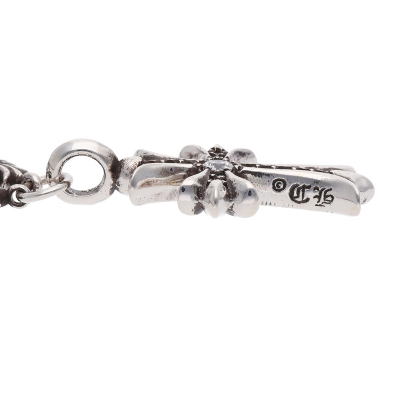 Chrome Hearts シルバー PAVEダイヤネックレス TNY E20 CRS F P DIA タイニーEファットクロス