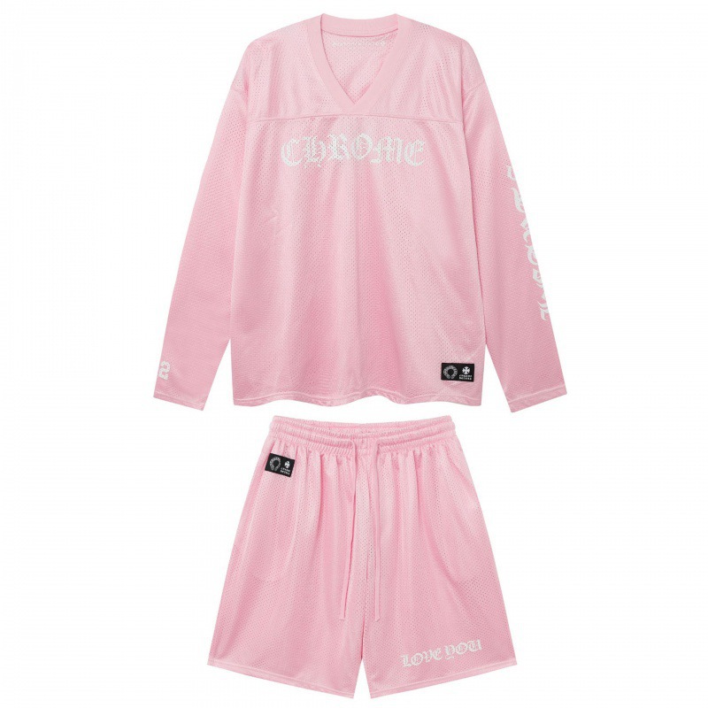 クロムハーツ ショートパンツ ナイロン サイズS~2XL ブラック CHプリント メッシュ