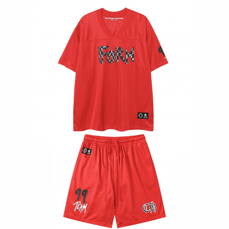 クロムハーツ ショートパンツ ナイロン サイズS~2XL ブラック CHプリント メッシュ