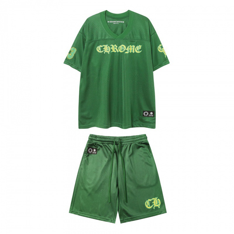 クロムハーツ ショートパンツ ナイロン サイズS~2XL ブラック CHプリント メッシュ