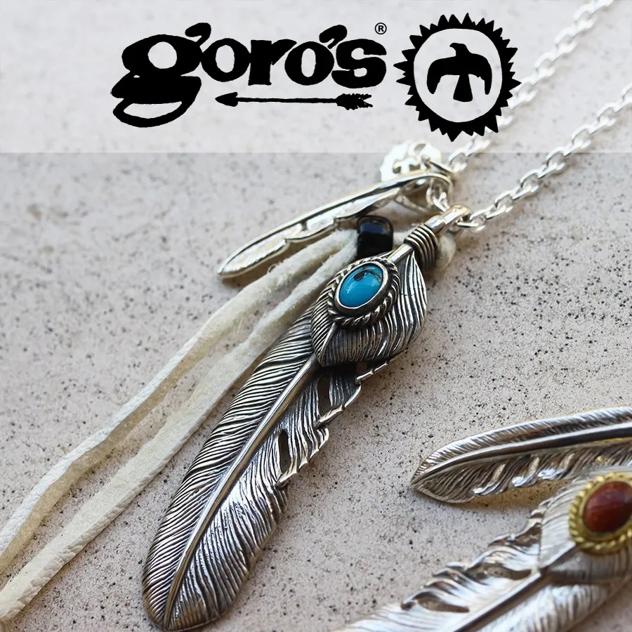 【国内発送/直営店】1点物 オリジナルカスタム2 タディアンドキング goro's ゴローズ魂継承 フェザー ネックレス メンズ シルバー925 ペンダントトップ ネックレス メンズ
