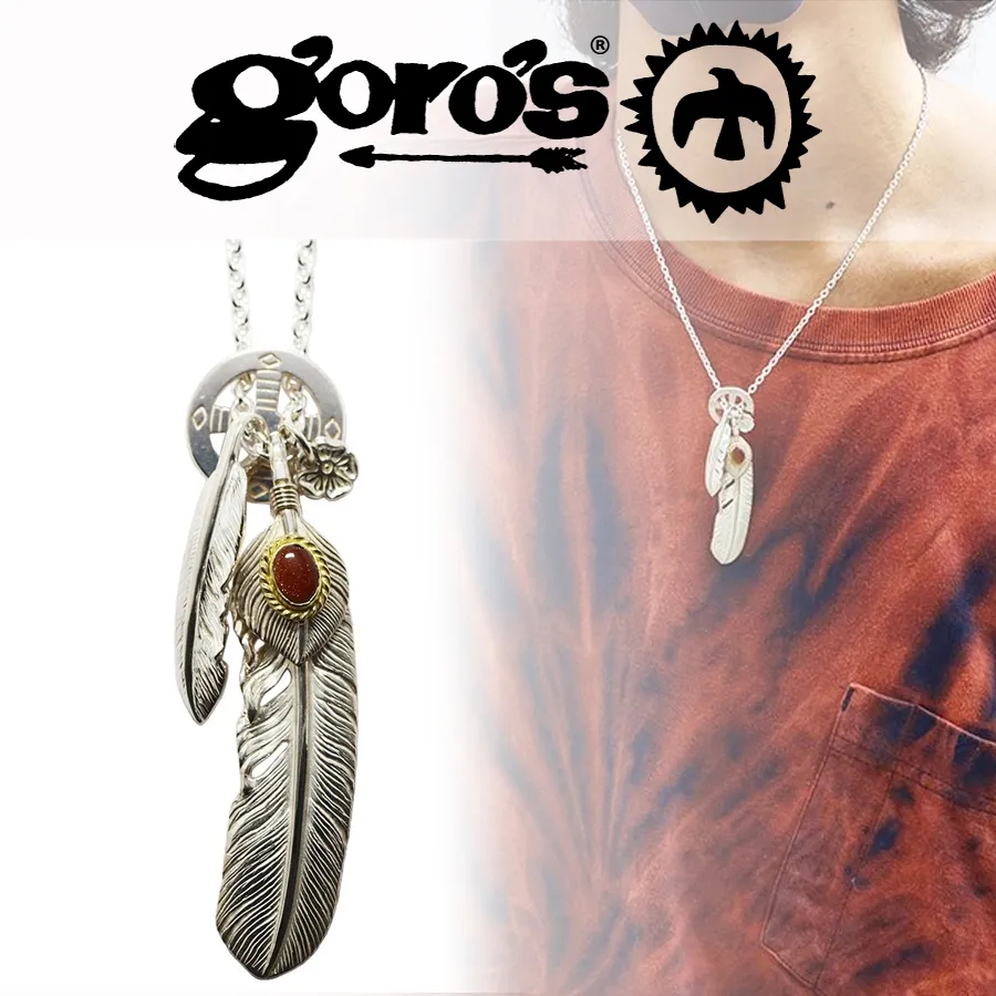 【国内発送/直営店】1点物 オリジナルカスタム1 タディアンドキング goro's ゴローズ魂継承 フェザー ネックレス メンズ シルバー925 ペンダントトップ ネックレス メンズ