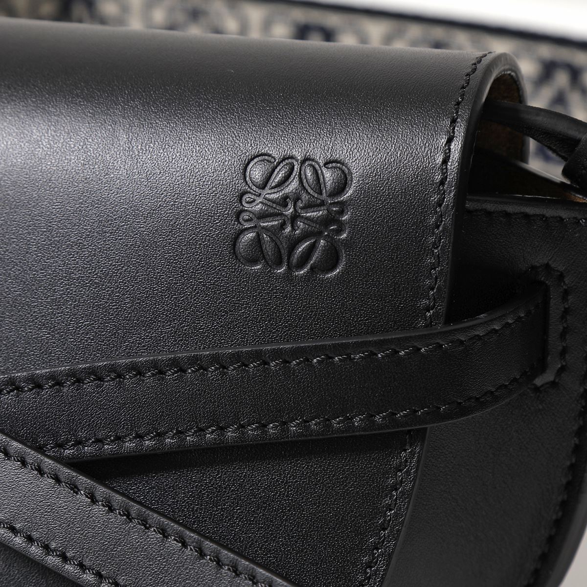 LOEWE ロエベ ショルダーバッグ GATE DUAL MINI A650N46X13 レディース ゲート デュアルバッグ ミニ クロスボディ レザー ジャガード 1100/BLACK