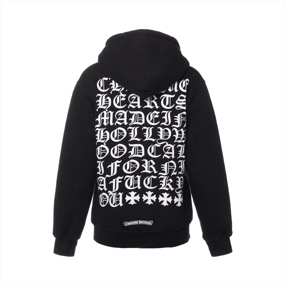 クロムハーツ ホースシュー パーカー コットン×ポリエステル ブラック 裏地サーマル