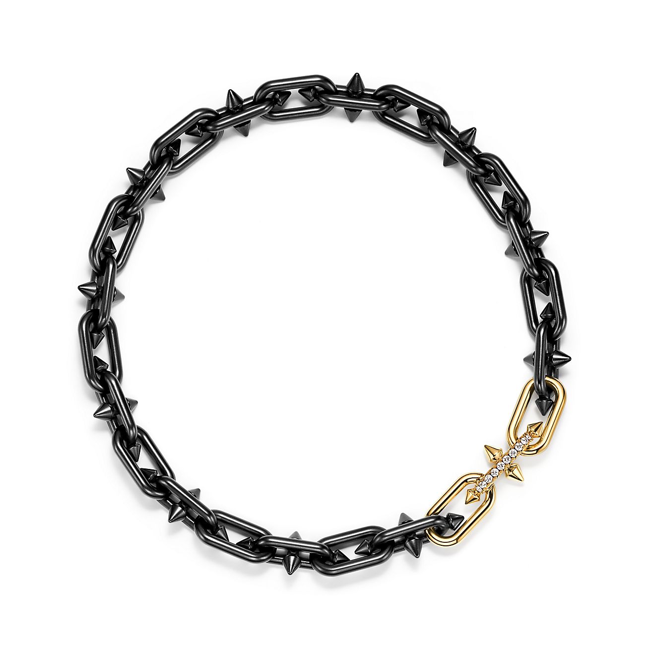 ティファニー タイタン BY ファレル・ウィリアムス ネックレス ダイヤモンド チタン ゴールド