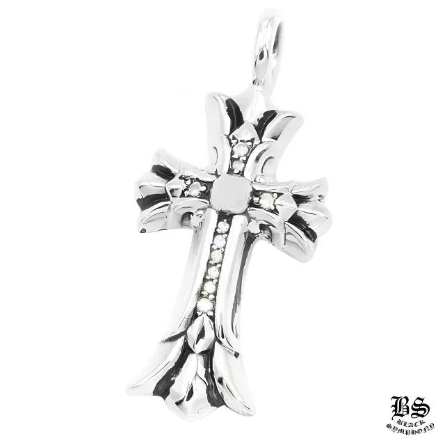 【CHROME HEARTS/クロムハーツ】クロムハーツ ダブルCHクロスチャーム with パヴェダイヤモンド