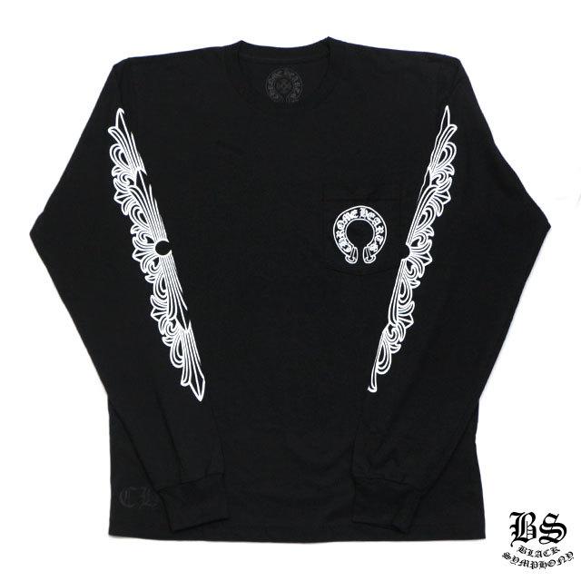 クロムハーツ ロングTシャツ ホースシュー&フローラルクロス ブラック