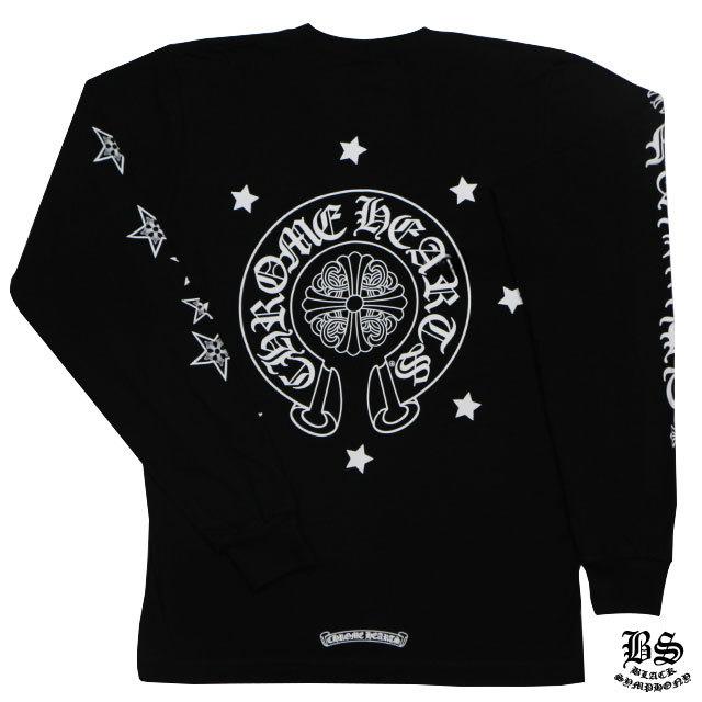 クロムハーツ ロングTシャツ ホースシュー&スター ブラック