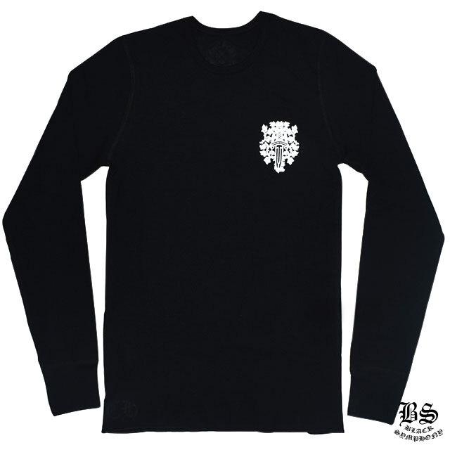 クロムハーツ ロングワッフルTシャツ ヘアリーダガーブラック