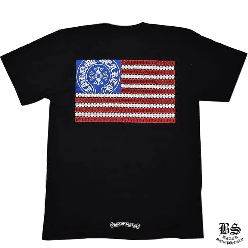 Chrome Hearts  クロムハーツ Tシャツ スターズ＆ストライプス ブラック