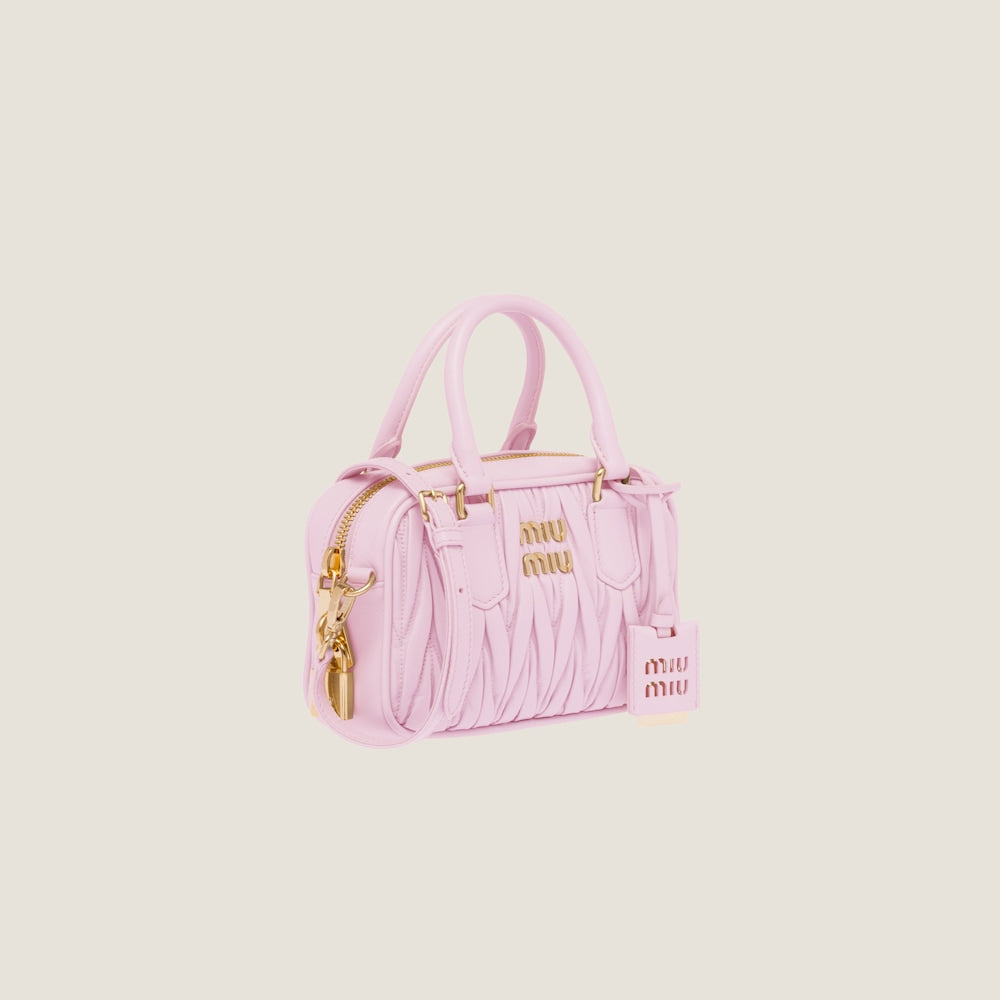 ◇【Miu Miu】レザー トップハンドルスモールバッグ