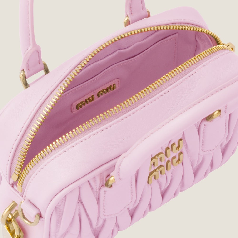 ◇【Miu Miu】レザー トップハンドルスモールバッグ