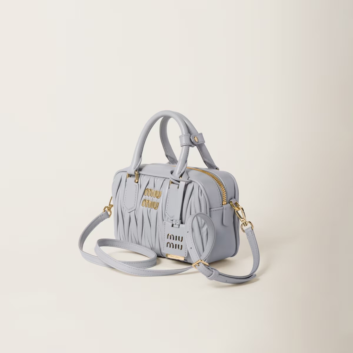 ◇【MIU MIU】レザー トップハンドルスモールバッグ