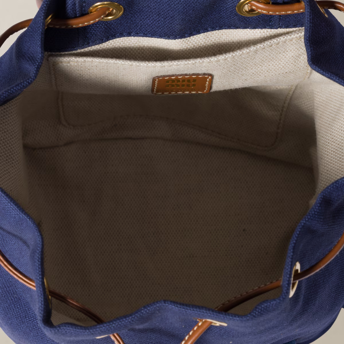 【MIU MIU】ミュウミュウ  キャンバスxレザー バックパック