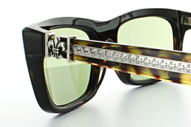 クロムハーツ サングラス CHROME HEARTS レギュラーフィット MY DIXADRYLL Dark Tortise/Green ウェリントン型 ウェリントン型 ユニセックス メンズ レディース 紫外線 UVカット ラッピング無料-サングラスハウス プラス