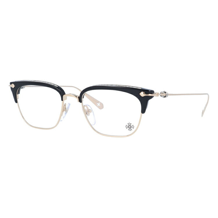 【選べる15色 ライトカラーレンズ】クロムハーツ ライトカラー サングラス CHROME HEARTS SLUNTRADICTION BK/GP 52 ブロー型 メンズ レディース アウトドア 運転 ドライブ レジャー UVカット 伊達 メガネ 眼鏡-サングラスハウス プラス