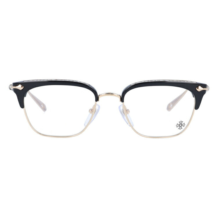 【選べる15色 ライトカラーレンズ】クロムハーツ ライトカラー サングラス CHROME HEARTS SLUNTRADICTION BK/GP 52 ブロー型 メンズ レディース アウトドア 運転 ドライブ レジャー UVカット 伊達 メガネ 眼鏡-サングラスハウス プラス