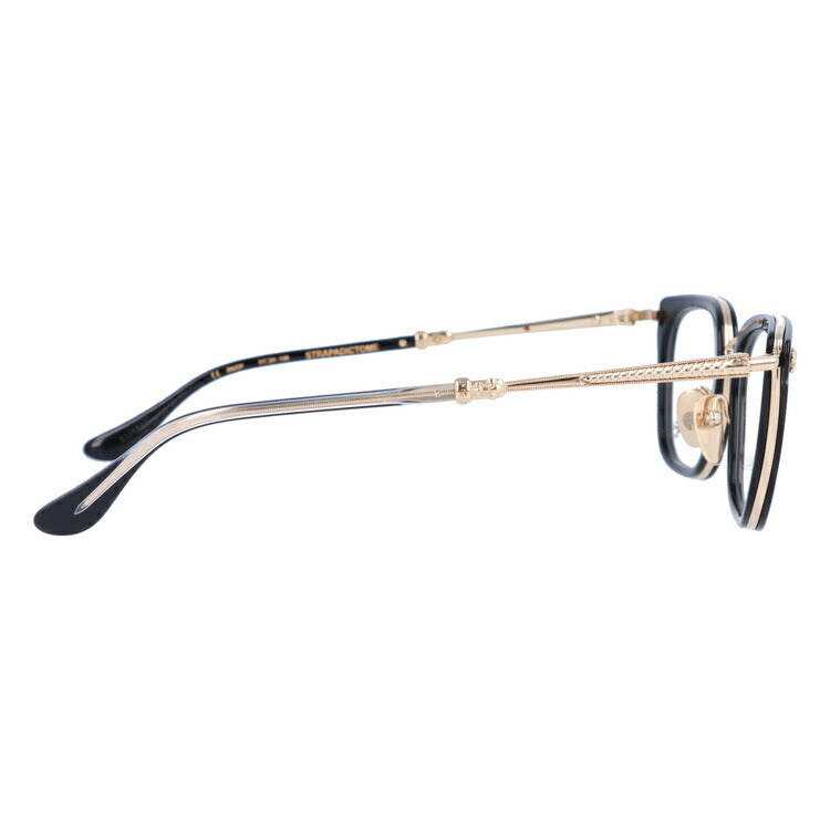 【選べる15色 ライトカラーレンズ】クロムハーツ ライトカラー サングラス CHROME HEARTS STRAPADICTOME BK/GP 51 スクエア型 メンズ レディース アウトドア 運転 ドライブ レジャー UVカット 伊達 メガネ 眼鏡-サングラスハウス プラス