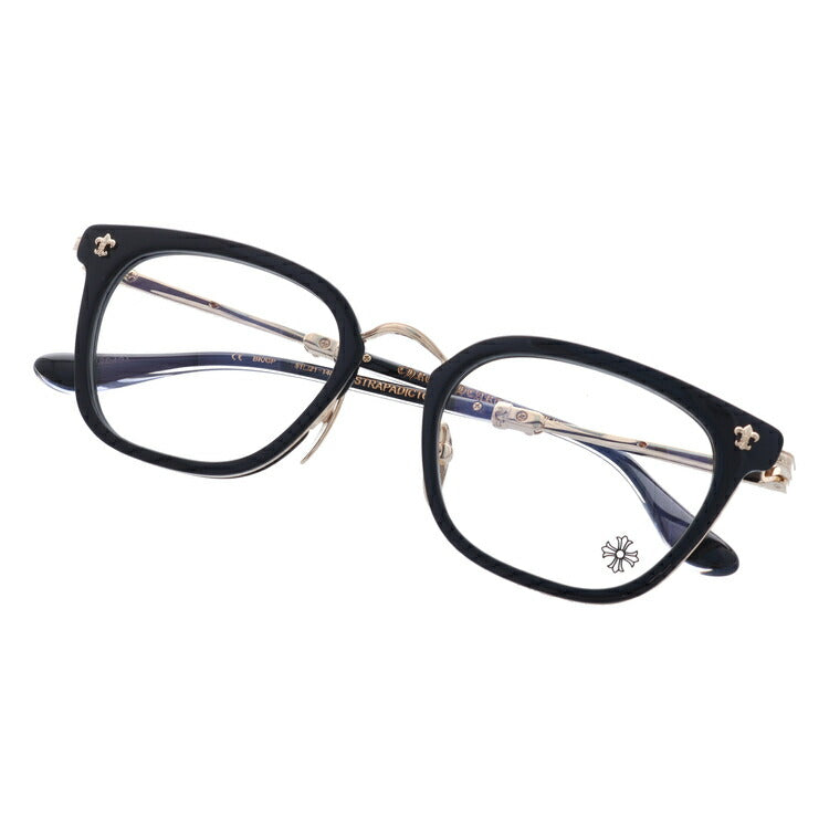 【選べる15色 ライトカラーレンズ】クロムハーツ ライトカラー サングラス CHROME HEARTS STRAPADICTOME BK/GP 51 スクエア型 メンズ レディース アウトドア 運転 ドライブ レジャー UVカット 伊達 メガネ 眼鏡-サングラスハウス プラス