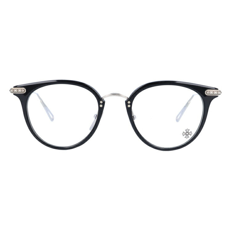 【選べる15色 ライトカラーレンズ】クロムハーツ ライトカラー サングラス CHROME HEARTS JACK ON BK/SS 49 日本製 クロ ボストン型 メンズ レディース アウトドア 運転 ドライブ レジャー UVカット 伊達 メガネ 眼鏡-サングラスハウス プラス