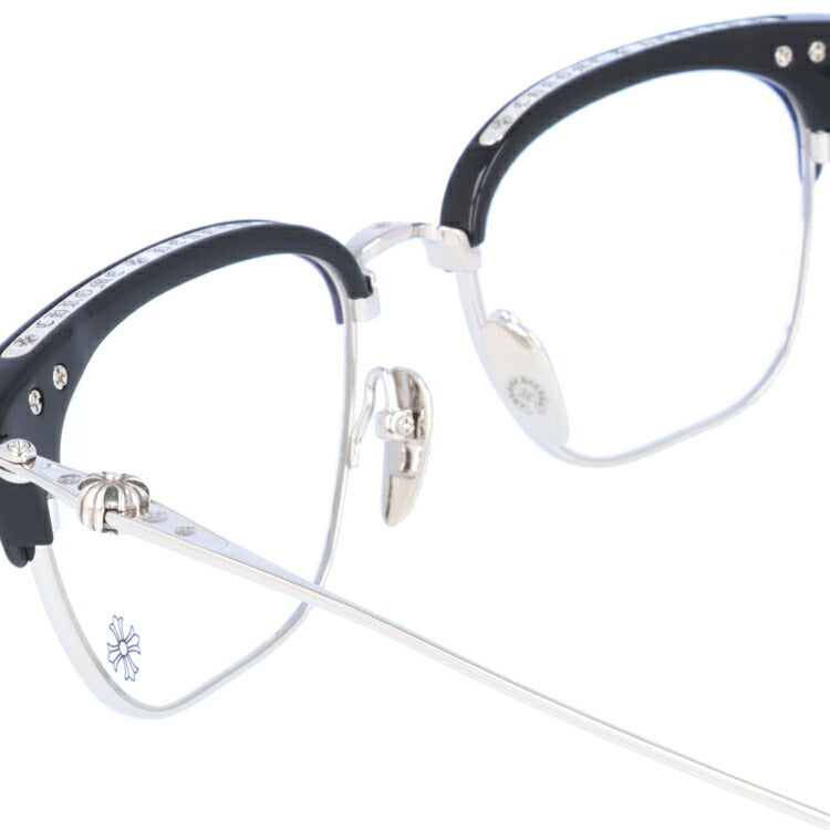 【選べる15色 ライトカラーレンズ】クロムハーツ ライトカラー サングラス CHROME HEARTS SLUNTRADICTION BK/SS 54 日本製 クロス CHプラス ブロー型 メンズ レディース アウトドア 運転 ドライブ レジャー UVカット 伊達 メガネ 眼鏡-サングラスハウス プラス