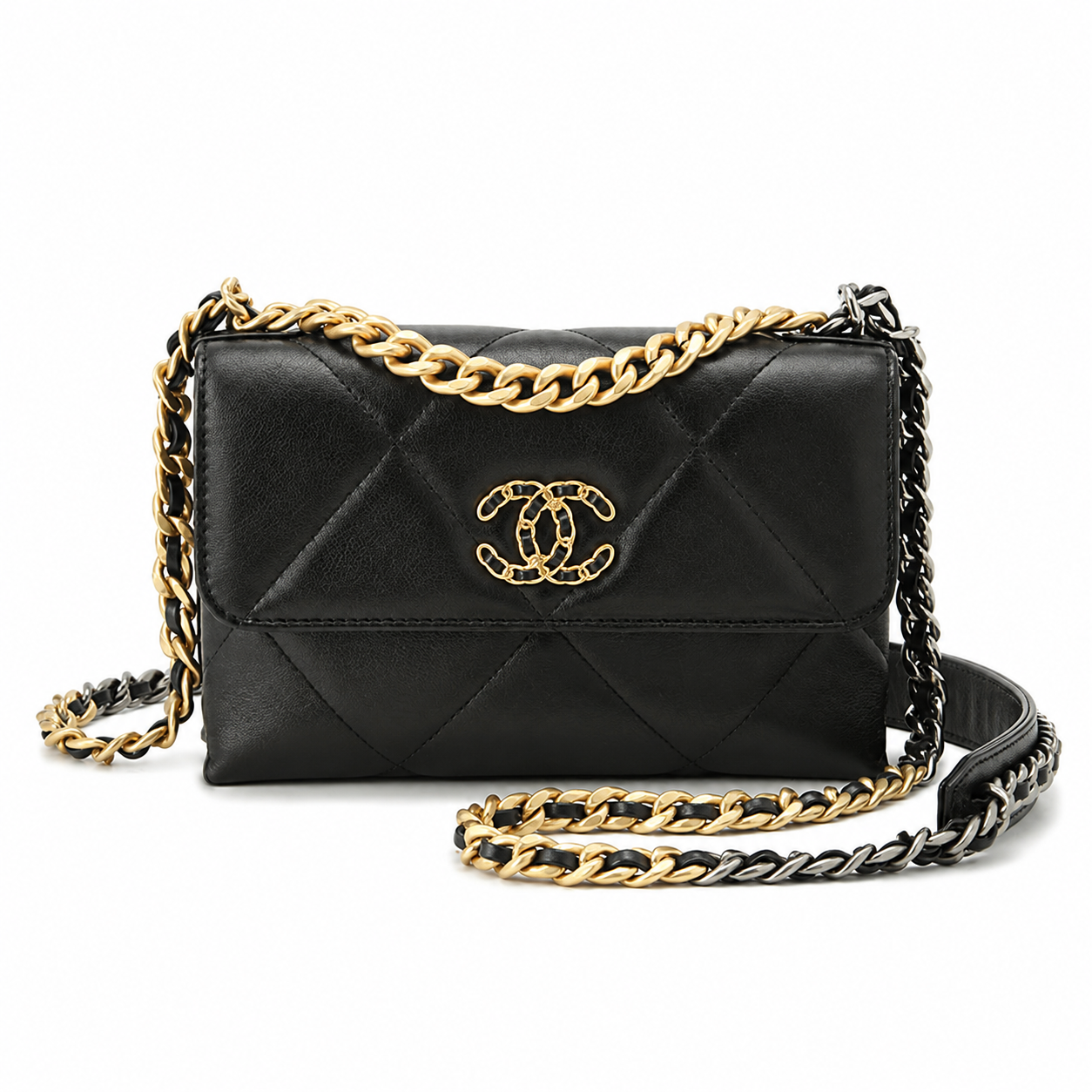CHANEL シャネル 19 Chain Wallet 19 チェーン ウォレット ブラック 黒