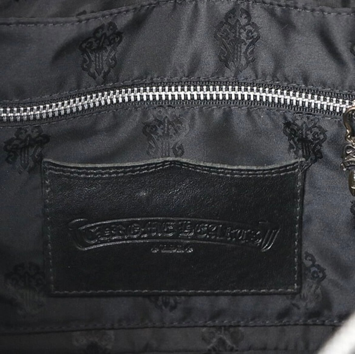 CHROME HEARTS クロムハーツ モニカ ハンドバッグ BSフレア レザー メンズ シルバー