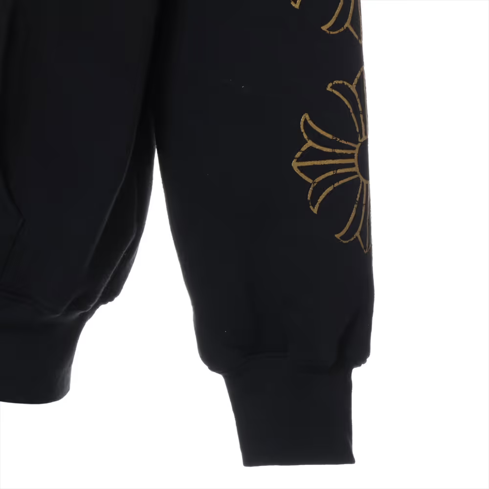 クロムハーツ パーカー コットン サイズL ブラック ホースシュー CHプラス