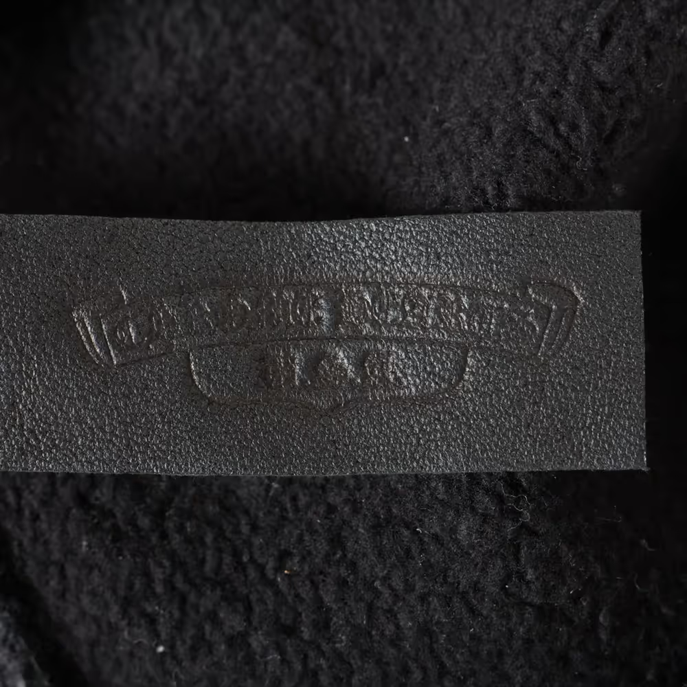 クロムハーツ パーカー コットン ブラック×ホワイト SLOW RIDE CH刺繍