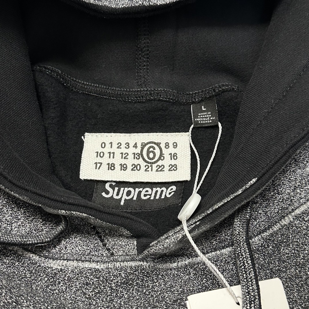 MM6 Maison Margiela Foil Box Logo Hooded Sweatshirt / メゾンマルジェラ フォイル ボックス ロゴ フーデッド スウェットシャツ