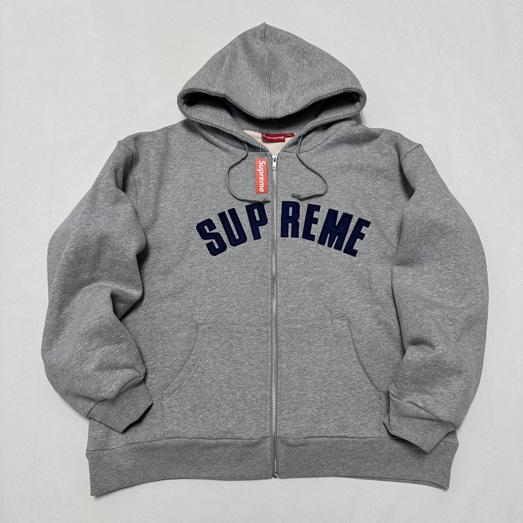 シュプリーム 24FW アーク サーモル ラインド ジップアップ フーデッド (発熱ワッフル裏起毛パーカー)​