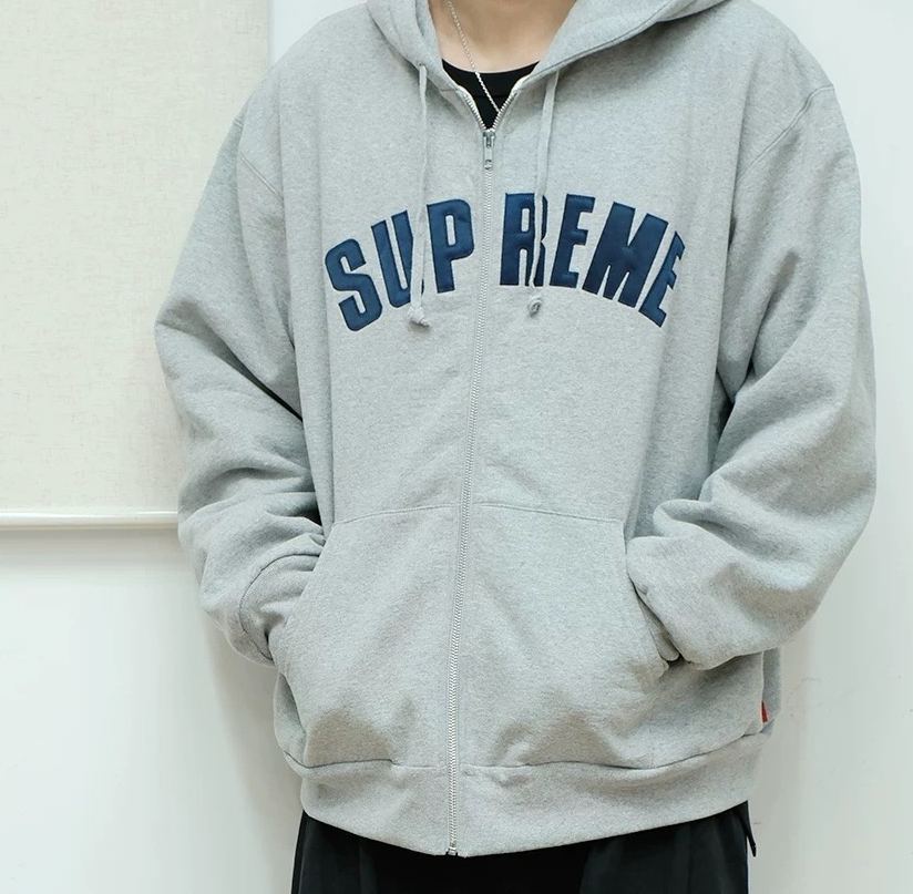 シュプリーム 24FW アーク サーモル ラインド ジップアップ フーデッド (発熱ワッフル裏起毛パーカー)​