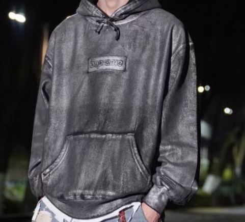 MM6 Maison Margiela Foil Box Logo Hooded Sweatshirt / メゾンマルジェラ フォイル ボックス ロゴ フーデッド スウェットシャツ