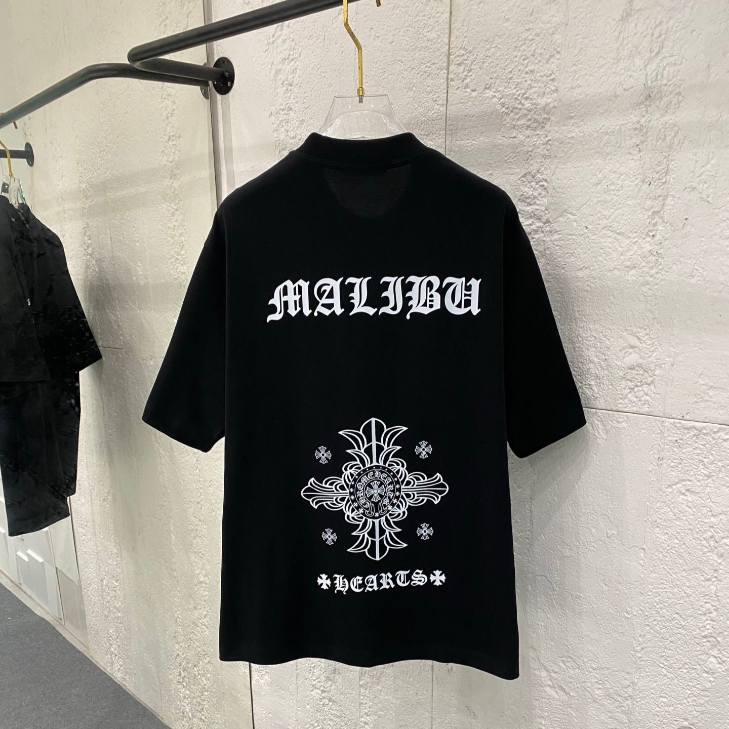 【ストリート感抜群】Chrome Hearts/クロムハーツ 2026夏限定 クロスデザイン半袖Tシャツ ブラック/ホワイト HT-26S07