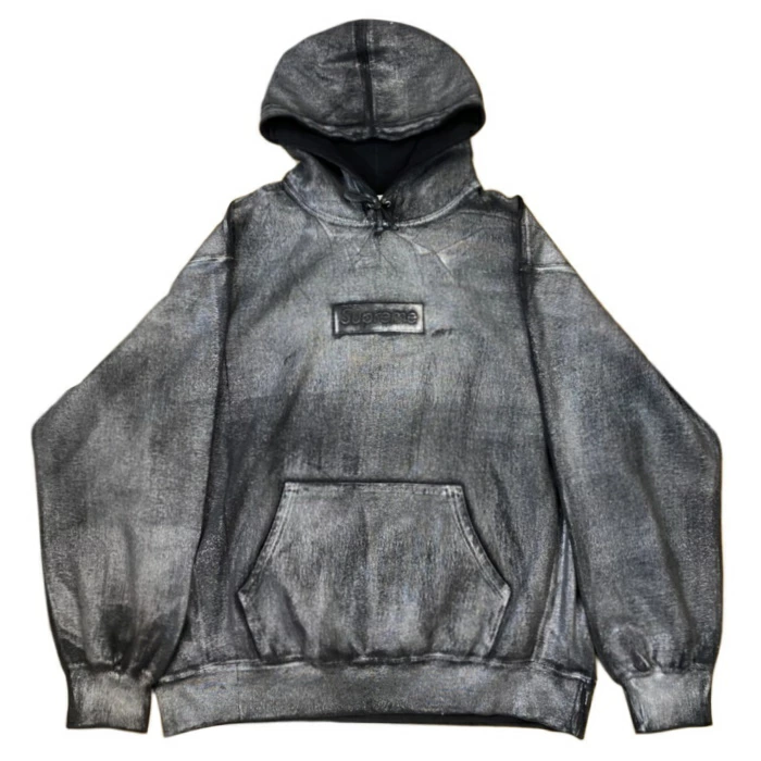 MM6 Maison Margiela Foil Box Logo Hooded Sweatshirt / メゾンマルジェラ フォイル ボックス ロゴ フーデッド スウェットシャツ