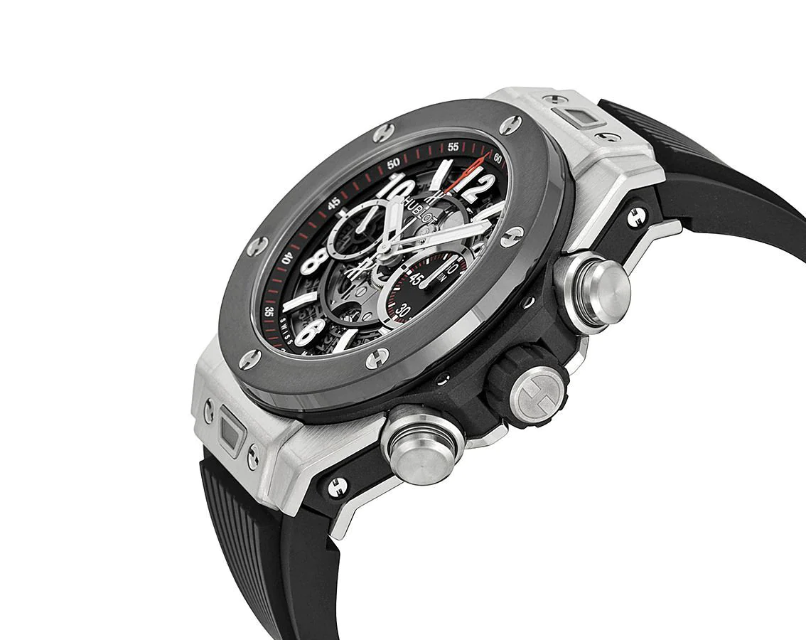  HUBLOT ウブロ ビッグ・バン ウニコ チタニウム クロノグラフ メンズ 411.NM.1170.RX