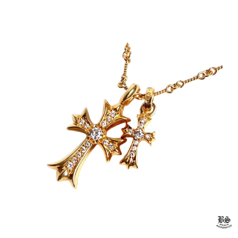 ネックレス クロムハーツ 22K　パヴェダイヤ＆20インチツイストチェーン